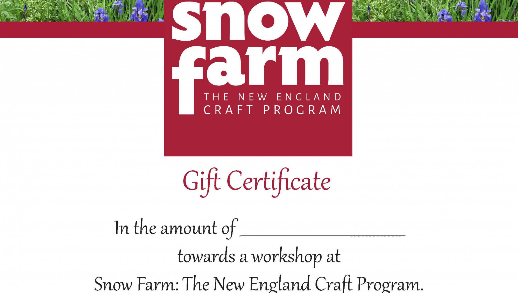 craft workshop, gift certificate